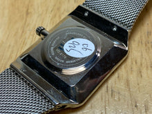 Load image into Gallery viewer, Techno Pave Men Silver Back Square Mesh Band Analog Quartz Watch Hour~New Batter
