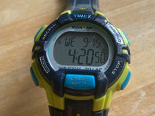 Load image into Gallery viewer, Timex Ironman Men 100m Green Black Digital Alarm Chrono Watch Hours~New Battery
