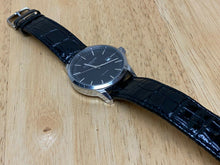 Load image into Gallery viewer, Stuhrling Original Men 50m Silver Black Steel Swiss Quartz Watch Hour~New Batter
