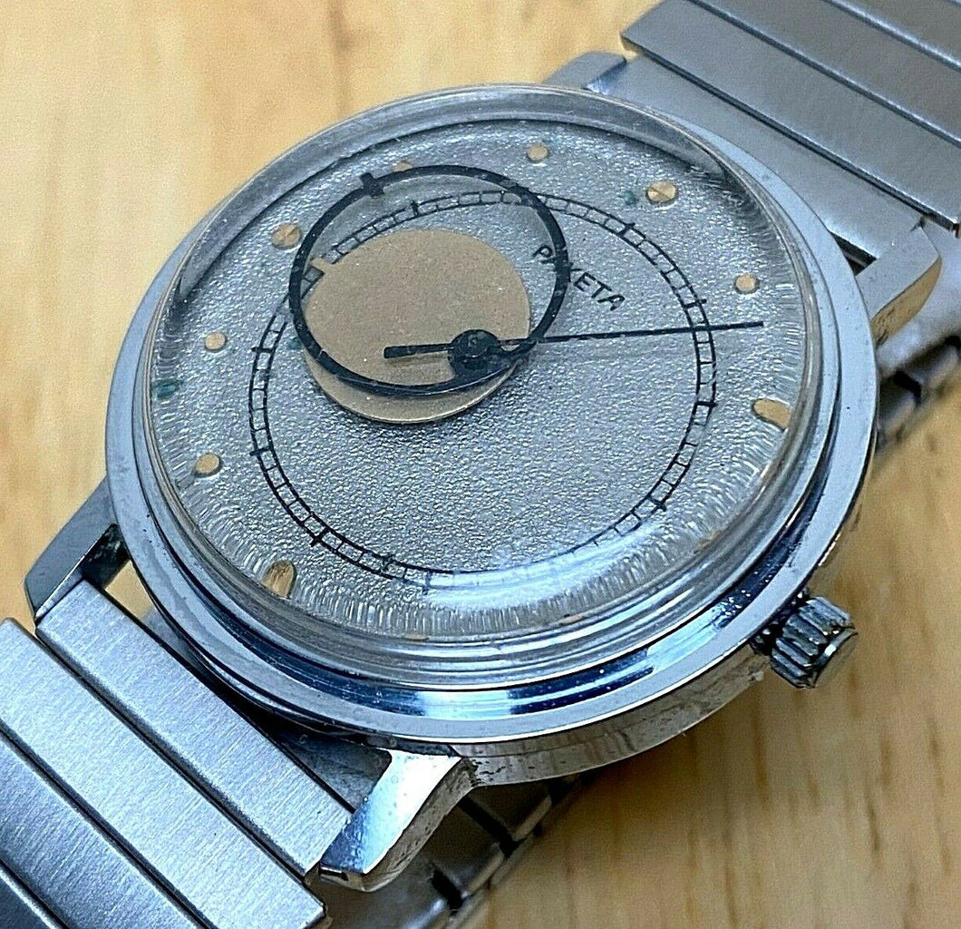 Paketa CCCP Russia Men Unique Hands Stretch Band Hand-Wind Mechanical Watch Hour
