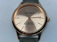 Load image into Gallery viewer, Unused Monroe MAESTRO Men Classique Rose Gold Analog Quartz Watch Hours~New Batt
