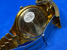 Load image into Gallery viewer, Waltham Mens Gold Tone Black Dial Analog Quartz Watch Hours~Date~New Battery
