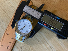 Load image into Gallery viewer, Timex Indiglo Mens 30m Dual Tone Stretch Analog Quartz Watch Hours~Date~New Batt
