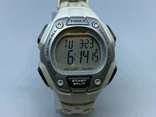 Load image into Gallery viewer, Timex Ironman Men Lady Silver White Digital Alarm Chrono Watch Hours~New Battery
