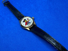 Load image into Gallery viewer, Vintage Disney Mickey With Rose Lady Gold Tone Hand-Wind Mechanical Watch Hours
