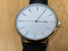 Load image into Gallery viewer, Vintage Gentlemen Men Silver White Analog Quartz Watch Hours~Date~New Battery
