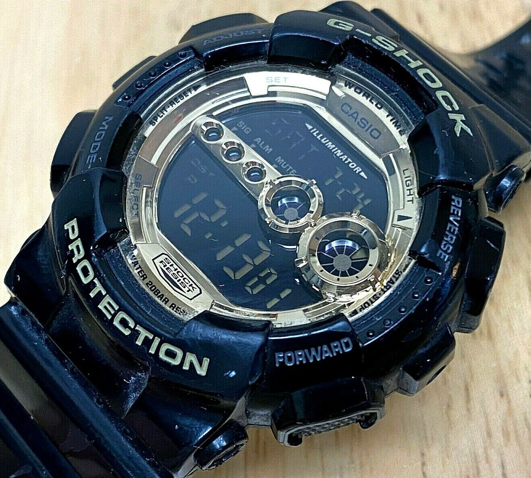 Casio GD-100GB G-Shock Men 200m Digital Alarm Chrono Quartz Watch Hours~New Batt