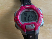 Load image into Gallery viewer, Timex Ironman Men Lady Silver Pink Digital Alarm Chrono Watch Hours~New Battery
