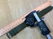 Load image into Gallery viewer, American Aviator Men 30m Green Fabric Black Analog Quartz Watch Hour~New Battery
