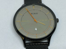 Load image into Gallery viewer, Unused Burei Mens Black Mesh Band Analog Quartz Watch Hours~Date~New Battery
