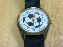 Load image into Gallery viewer, Vintage Soccer Time Mens Gold Tone Swiss Made Hand-Wind Mechanical Watch Hours
