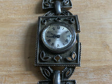 Load image into Gallery viewer, VTG Vendome Lady 17 Jewels Silver Ornate Roman Hand-Wind Mechanical Watch Hours
