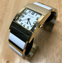 Load image into Gallery viewer, Donna Vivian Lady Gold-White Cuff Bangle Analog Quartz Watch Hours~New Battery

