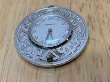 Load image into Gallery viewer, VTG Caravelle Bulova Lady Silver Hand-Wind Necklace Pendant Pocket Watch Hours
