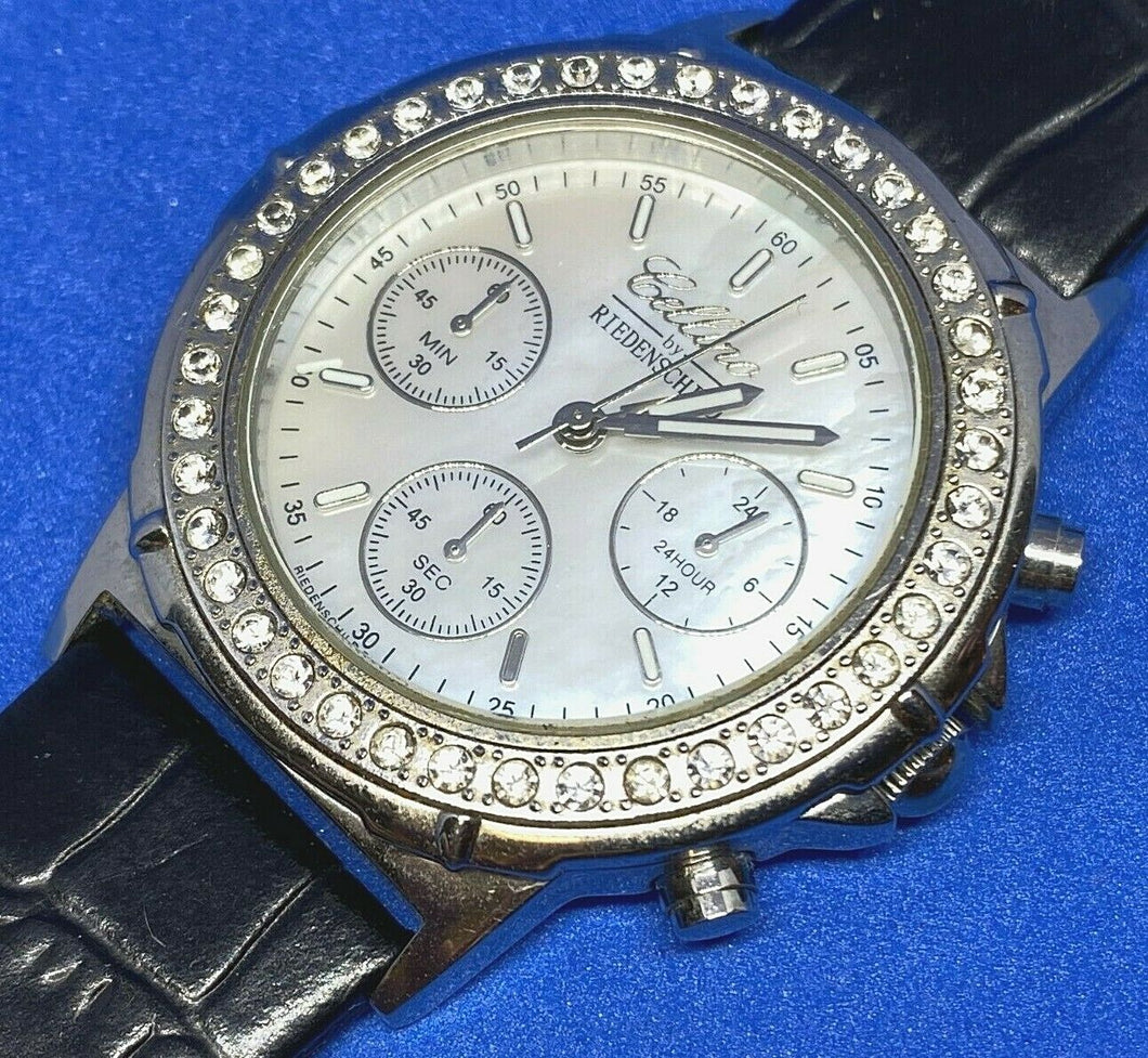 Cellino By Riedenschild Men MOP Analog Quartz Chronograph Watch Hour~New Battery