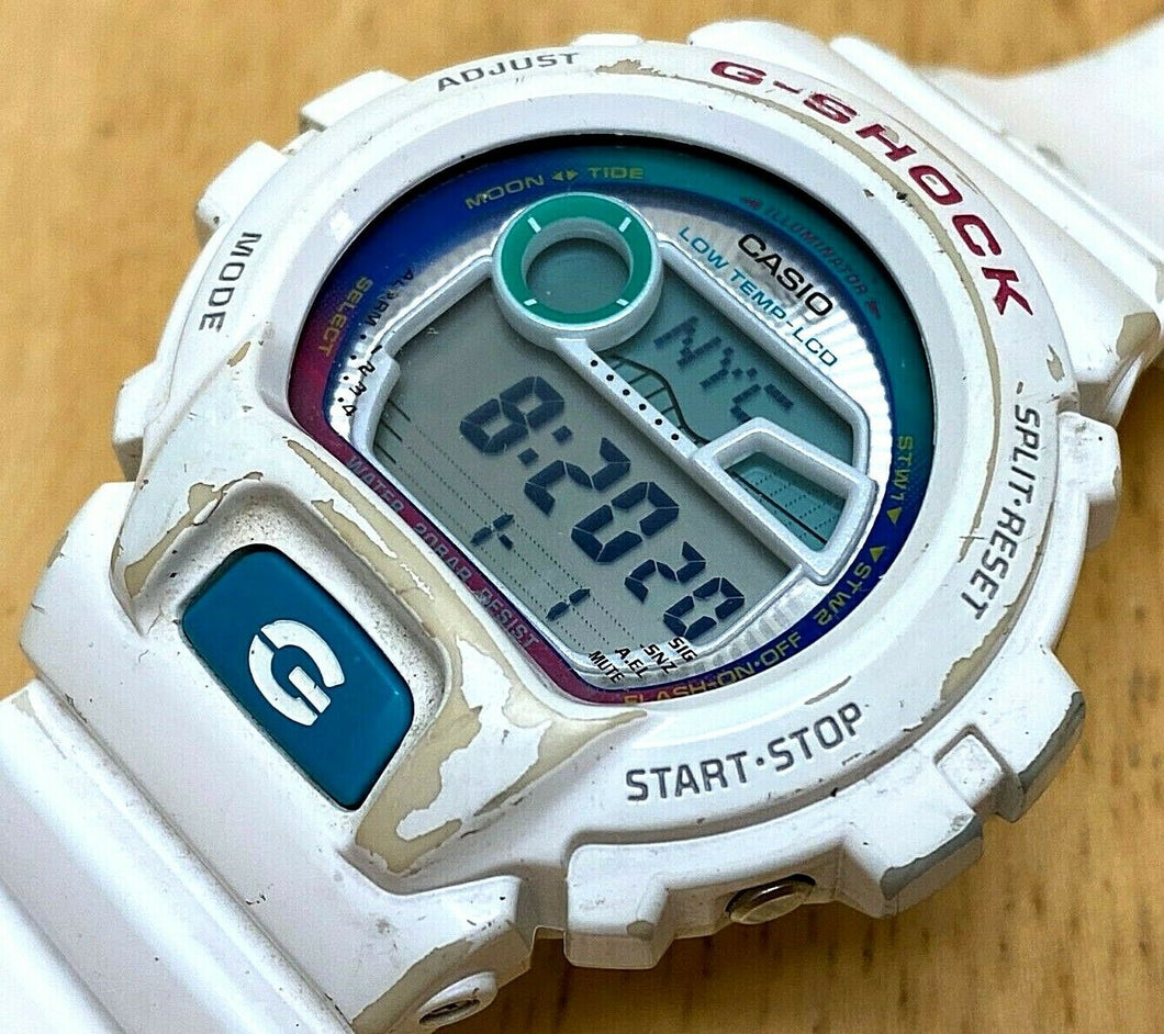 Casio GLX-6900 Mod 3285 G-Shock Men 200m Tide White Digital Watch Hours~New Batt