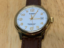 Load image into Gallery viewer, Timex Indiglo Men Gold Tone Perpetual Calendar Analog Quartz Watch Hour~New Batt
