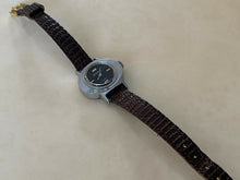 Load image into Gallery viewer, Vintage Benrus Lady 17 Jewels Silver Black Oval Hand-Wind Mechanical Watch Hours
