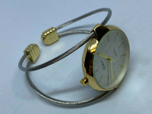 Load image into Gallery viewer, Unused Eikon Lady Dual Tone Wire Cuff Bangle Analog Quartz Watch Hour~New Batter
