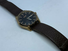Load image into Gallery viewer, Citizen Eco-Drive J166 Men Gold Tone Steel Leather Analog Quartz Watch Hour~Date
