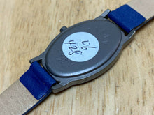 Load image into Gallery viewer, Nice Adora Lady Titanium Oval Blue Leather Analog Quartz Watch Hours~New Battery
