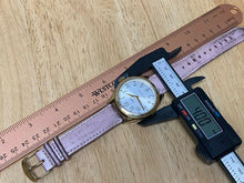 Load image into Gallery viewer, Timex Large 40mm Men 30m Gold Tone Leather Analog Quartz Watch Hours~New Battery
