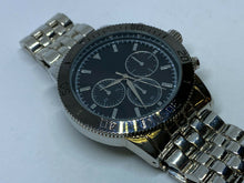 Load image into Gallery viewer, Unused Stylish Japan Movt Men Silver Black Analog Quartz Watch Hours~New Battery
