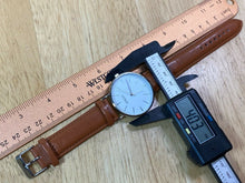 Load image into Gallery viewer, New Sprezza New York Men Silver White Slim Analog Quartz Watch Hours~New Battery
