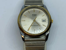 Load image into Gallery viewer, VTG Acqua By Timex Men Dual Tone Fluted Bezel Quartz Watch Hour~Date~New Battery
