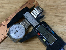 Load image into Gallery viewer, Vintage Acqua Timex Mens Silver White Stretch Hand Wind Mechanical Watch Hours
