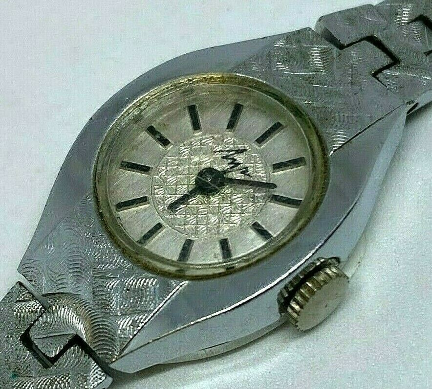 Vintage AYR CCCP Russia Lady Silver Hand-Wind Mechanical Watch Hours