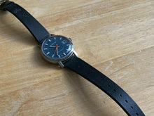 Load image into Gallery viewer, Vintage Diantus Swiss 2292 Men Silver Blue Hand-Wind Mechanical Watch Hours~Date
