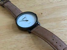 Load image into Gallery viewer, SKMEI Mens 30m Black White Leather Band Analog Quartz Watch Hours~New Battery
