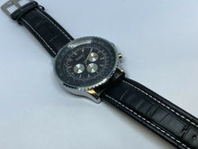 Load image into Gallery viewer, Jaragar Mens Silver Black Moving Bezel Self-Wind Automatic Watch Hours~Day Date
