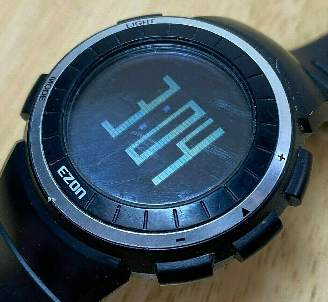 EZON T029 Mens 50m Digital Heart Rate Excise Fitness Chrono Watch Hours~New Batt