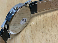 Load image into Gallery viewer, ARVO Mens Japan Movt Silver White Leather Analog Quartz Watch Hours~New Battery
