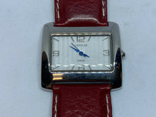 Load image into Gallery viewer, Nice Carolee Men Lady silver Leather Swiss Analog Quartz Watch Hours~New Battery
