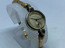 Load image into Gallery viewer, RARE Vintage Zenith Lady 12k Gold Filled Band Small Second Hand-Wind Watch Hours

