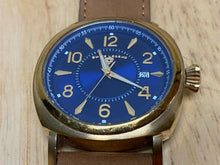 Load image into Gallery viewer, Swiss Legend Mens Gold Tone Blue Dial Analog Quartz Watch Hours~Date~New Battery
