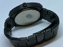 Load image into Gallery viewer, Express Mens 30m Black Steel Japan Movt Analog Quartz Watch Hours~New Battery

