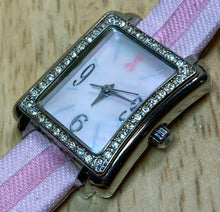 Load image into Gallery viewer, Vintage BMW Lady Pink Ribbon Rhinestone Analog Quartz Watch Hour~New Battery
