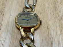 Load image into Gallery viewer, Vintage Dominique Lady Gold Tone Chain Bracelet Hand-Wind Mechanical Watch Hours
