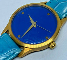 Load image into Gallery viewer, Metropolitan Museum Of Art Rose Gold Tone Blue Dial Analog Quartz Watch Hours
