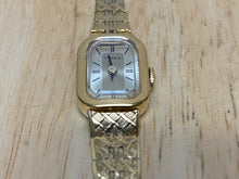 Load image into Gallery viewer, Nice Vintage Timex Lady Gold Tone Rectangle Hand-Wind Mechanical Watch Hours
