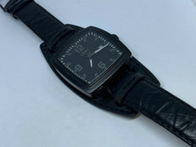 Load image into Gallery viewer, ESPRIT Men Lady Wide Leather Black Steel Barrel Analog Quartz Watch Hour~New Bat
