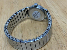 Load image into Gallery viewer, Vintage EMES Lady Rounded Silver Blue Stretch Hand-Wind Mechanical Watch Hours
