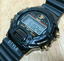 Load image into Gallery viewer, Vintage Aviator Men Black Metal Case Digital Alarm Chrono Watch Hour~New Battery
