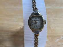 Load image into Gallery viewer, VTG Bulova 23 Lady 10k RGP GF 2 Real Diamonds Hand-Wind Mechanical Watch Hours
