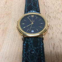 Load image into Gallery viewer, Dumont Men Lady Gold Tone Black Leather Analog Quartz Watch Hour~Date~New Batter
