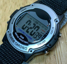 Load image into Gallery viewer, Vintage Unbranded Mens Silver Black Digital Alarm Chrono Watch Hours~New Battery
